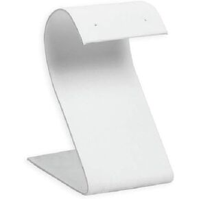 White Faux Leather "S" Earring Stand Jewelry Display !!
