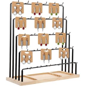 Jewelry Display for Vendors, Earring Display Stand for Selling, Necklace Display Stands Earring Cards for Selling Bracelets, Jewelry Towers (5 Tiers)