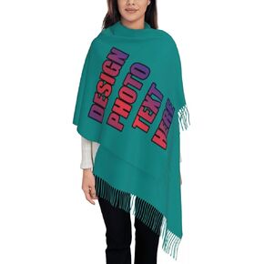 Custom Scarfs For Women Add Your Text Photo Logo, Custom Shawl For Christmas New Year Gifts Cashmere Scarf