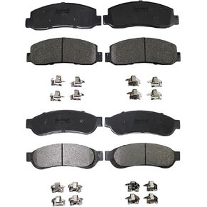 Front and Rear Ceramic Brake Pads for 2005-2012 Ford F-250 F-350 Super Duty, Disc Brake Pad Replacement P-1069 P-1067