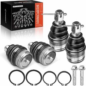 A-Premium Set of 4, Front Upper & Lower Ball Joints Kit, Compatible with Ford -1992-2014 - E-150, E-250/E-350 Econoline, E-350 Club Wagon, E-350/E-450 Econoline Super Duty, Econoline Super Duty