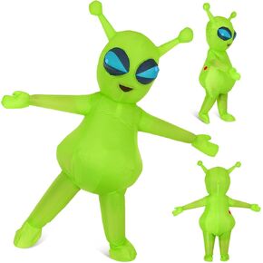 Retisee Halloween Alien Costume Inflatable Alien Costume Adult 5-6 ft Inflatable Costume Adult Blow up Alien Costume