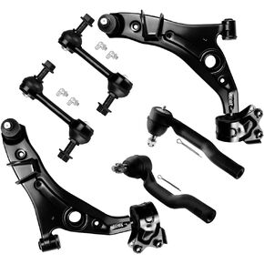 SCITOO 6pcs Front Suspension Kit Lower Control Arm And Ball Joint Outer Tie Rod End Sway Bar End Link Replacement For 2007-2014 For Ford Edge 2007-2014 For Lincoln MKX