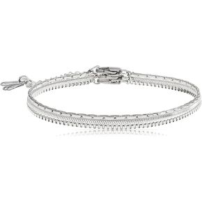 3 Pcs Mens Bracelet - Dainty Gold/Silver Chain Bracelet Stack 14K Gold Plated 925 Sterling Silver Bracelets for Men Stainless Steel Adjustable Bracelet Gold/Silver Snake Jewelry Set to Men Dad