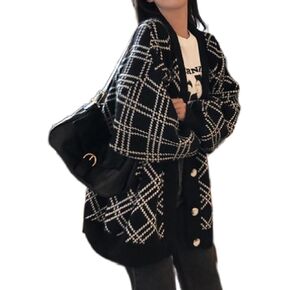 Striped Boyfriend Cardigans for Women Dark Academia Clothing Vintage Grunge Aesthetic Sweater Fall Tops 2024 Trendy