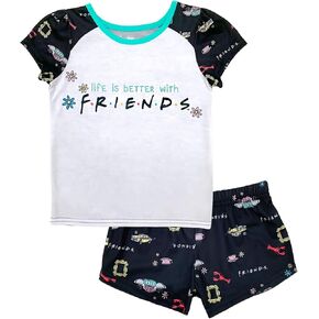 FRIENDS Girls' 2pc Central Perk Pajama Set