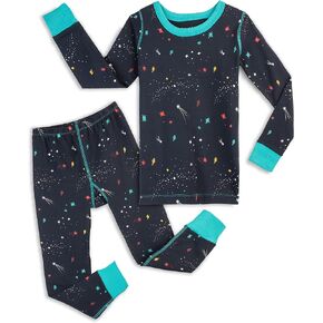 Mightly Boys and Girls' Pajamas | 100% Organic Cotton Soft, Elastic and Comfortable Footless Pajama Set for Toddlers & Kids