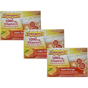 Emergen-C 1000 mg Vitamin C - Super Orange Flavor Pack of 3,30 count