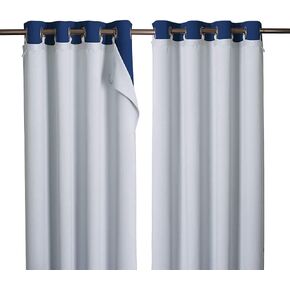 NICETOWN Blackout Curtain Liners for Sheer Curtains, Cold Heat Light Noise Blocking Liners with Rings: Easy to Open and Closed, Thermal Liners for 84 inches Long Curtains, 1 Pair, 50" x 80" Per Panel