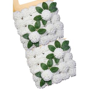 Artificial Flowers, 25pcs Realistic Artificial Rose for DIY Wedding Bouquets Centerpieces Arrangements, Sage Green Dahlia Flowers with Stem for Bridal Shower Party Home Decorations