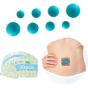 8PCS Belly Button Plug Post Tummy Tuck Belly Button Shaper Belly Button Plug Soft Silicone for Liposuction or Umbilical Hernia Repair Blue