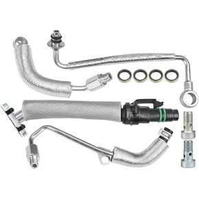 55587854 55568031 55592600 25200947 Turbo Oil Return Drain and Oil Feed Pipe Kit - Turbocharger kit compatible with 2011-2021 Chevy Cruze Sonic Trax Buick Encore