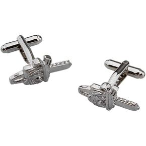 MRCUFF Chainsaw Lumberjack Chain Saw Pair Cufflinks in a Presentation Gift Box & Polishing Cloth