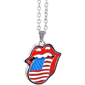 The Rolling Stones USA Tongue Necklace