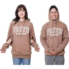 Dialysis Sweatshirts with Arm Zipper Hemodialysis Two Way Arm Zippers Easy Access to Fistula Port and Line for Men and Women