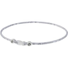 Phiten Titanium Classic Necklace - Sports Necklace Permeated with Aqua-Titanium Technology for Neck and Shoulder Tension - Elastomer Core with Micro Titanium Spheres - White,18 Inch