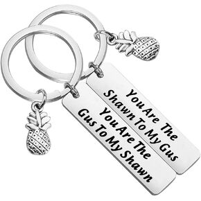 FAADBUK Psych Set Keychain Psych Fans Inspired Gift You're The Gus to My Shawn Jewelry for Best Friend Couple (Gus & Shawn K-S)