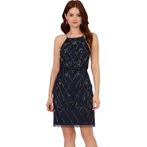 Adrianna Papell Women's Beaded Blouson Dress