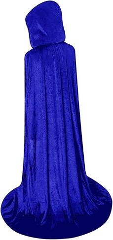Unisex Full Length Hooded Robe Cloak Long Velvet Cape Cosplay Costume in Kuwait