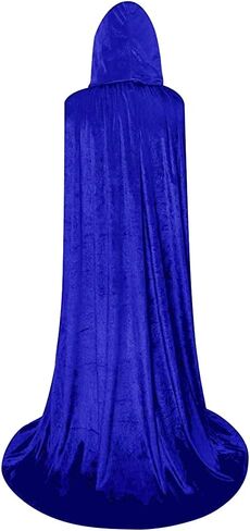 Unisex Full Length Hooded Robe Cloak Long Velvet Cape Cosplay Costume in Kuwait