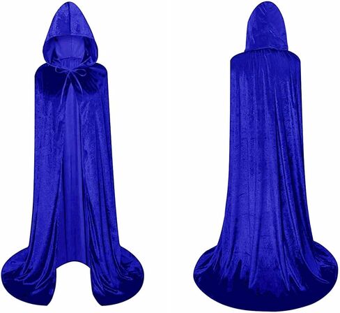Unisex Full Length Hooded Robe Cloak Long Velvet Cape Cosplay Costume in Kuwait