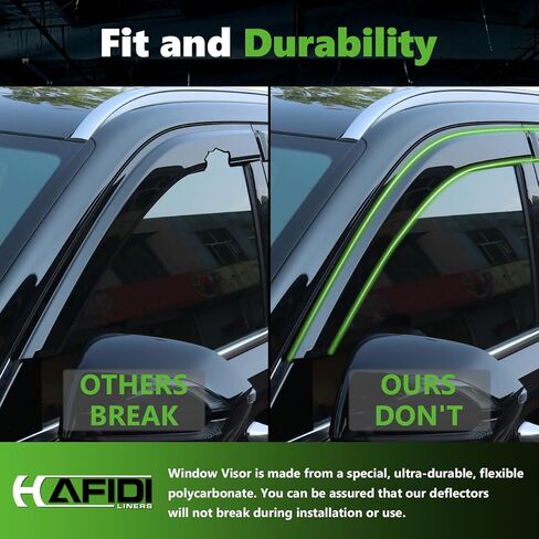 HAFIDI® Window Visor Fit for Nissan Rogue 2021-2024 Outside All Weather Durable Window Rain Guards, Window Deflectors, Vent Window Visors, 4 Pieces Set Accessories - Black in Saudi Arabia