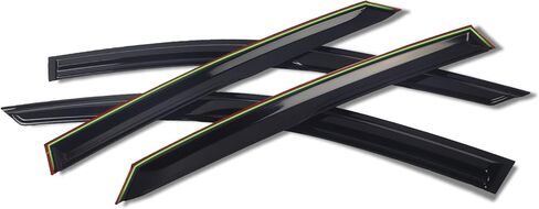 HAFIDI® Window Visor Fit for Nissan Rogue 2021-2024 Outside All Weather Durable Window Rain Guards, Window Deflectors, Vent Window Visors, 4 Pieces Set Accessories - Black in Saudi Arabia