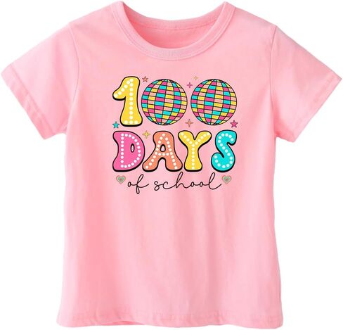 Toddler 100 Day of School Shirt for Boys Kid Grils, My Happy 100th Day of School T Shirt, Cotton Blend, Funny Design :4-7T in Kuwait