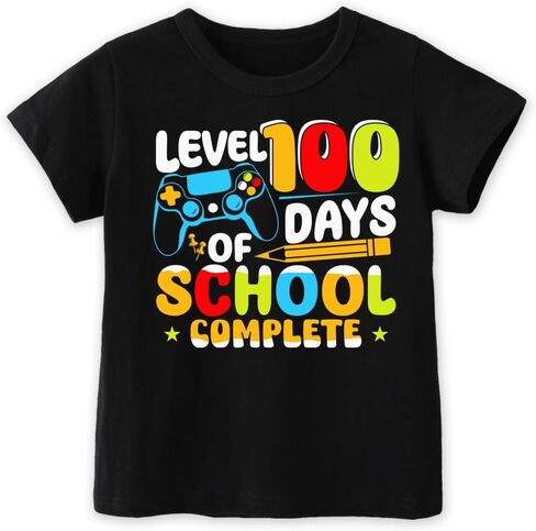 Toddler 100 Day of School Shirt for Boys Kid Grils, My Happy 100th Day of School T Shirt, Cotton Blend, Funny Design :4-7T in Kuwait