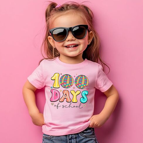 Toddler 100 Day of School Shirt for Boys Kid Grils, My Happy 100th Day of School T Shirt, Cotton Blend, Funny Design :4-7T in Kuwait