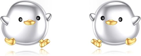 Duck/Dog/Penguin/Chicken/Highland Cow/Ladybug/Crab/Bee/Owl/Octopus/Bat/Dragonfly Earrings 925 Sterling Silver Paw Print Stud Earrings Cute Animal Jewelry Gifts For Women Friend in Kuwait