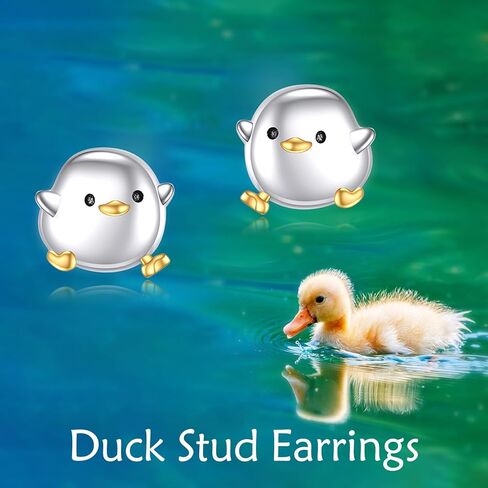 Duck/Dog/Penguin/Chicken/Highland Cow/Ladybug/Crab/Bee/Owl/Octopus/Bat/Dragonfly Earrings 925 Sterling Silver Paw Print Stud Earrings Cute Animal Jewelry Gifts For Women Friend in Kuwait