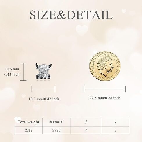 Duck/Dog/Penguin/Chicken/Highland Cow/Ladybug/Crab/Bee/Owl/Octopus/Bat/Dragonfly Earrings 925 Sterling Silver Paw Print Stud Earrings Cute Animal Jewelry Gifts For Women Friend in Kuwait