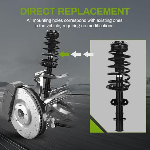 AUTOSAVER88 Front Rear Complete Struts Compatible with Chrysler Town & Country 2011-2016, Dodge Grand Caravan 2011-2019, Volkswagen Routan 3.6L 2011-2014,Quick Shock Absorbers Coil Spring Assembly Kit in Saudi Arabia