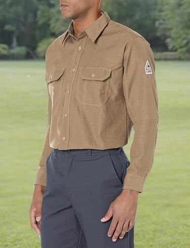 Bulwark Flame Resistant 4.5 oz Nomex IIIA Uniform Shirt Tailored Sleeve Placket in Kuwait