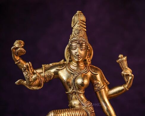 تمثال Ardhanarishvara النحاسي، تمثال Ardhanareshwar النحاسي الكبير مقاس 38 سم، نصف ذكر ونصف أنثى، Shiva Parvati Idol، شخصية Shiva-Shakti in Saudi Arabia