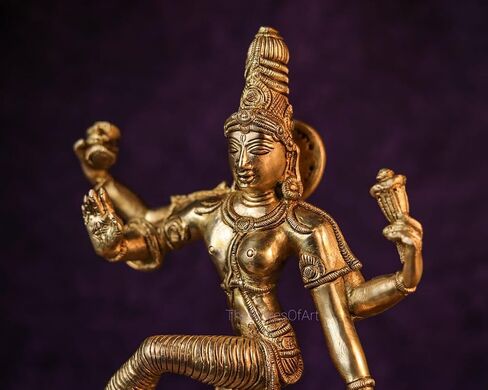 تمثال Ardhanarishvara النحاسي، تمثال Ardhanareshwar النحاسي الكبير مقاس 38 سم، نصف ذكر ونصف أنثى، Shiva Parvati Idol، شخصية Shiva-Shakti in Saudi Arabia