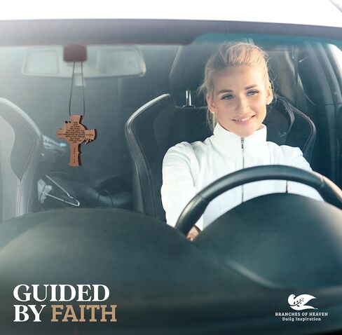 Branches of Heaven Car Mirror Hanging Accessories - Inspirational Rearview Mirror Charms for Protection - Unique Car Ornaments for Interior Decoration - Handmade in USA in Saudi Arabia