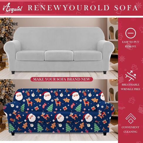 غطاء أريكة قابل للتمدد مخطط من بوهو، 4 قطع غطاء أريكة ناعم مع 3 أغطية وسائد منفصلة، ​​غطاء أريكة بني عتيق، أغطية أريكة قابلة للغسل وواقي أثاث لغرفة المعيشة in Kuwait