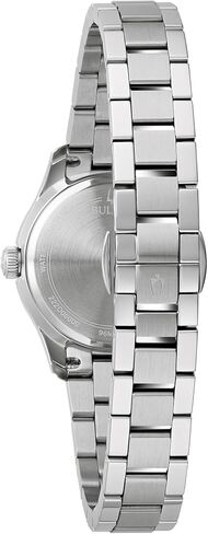 Bulova Ladies Classic Mini Wilton 3-Hand Quartz Silver Stainless Steel Watch, Day Date, 29mm in Kuwait