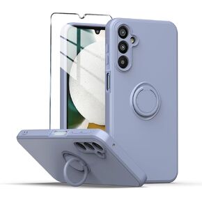 Compatible with Gabb Phone 4 Pro Phone Case,This Phone Case is not Manufactured or Sold by Gabb,with Tempered Glass Screen Protector,Slim Soft Liquid Silicone Black