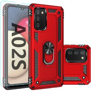 for Galaxy A02S Case,Samsung A02S Case with Screen Protector,[Military Grade] 16ft. Drop Tested Cover with Magnetic Kickstand Car Mount Protective Case for Samsung Galaxy A02S, Black in Kuwait