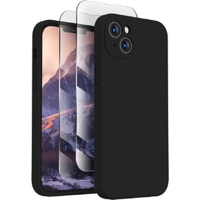FireNova for iPhone 14 Case, Silicone Upgraded [Camera Protection] Phone Case with [2 Screen Protectors], Soft Anti-Scratch Microfiber Lining Inside, 6.1 inch, Light Purple