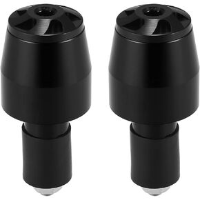 Motoforti 1 Pair Handlebar End Plugs 7/8" 22mm for Motorcycle Universal Aluminum Alloy Handle Bar End Plugs Caps Black