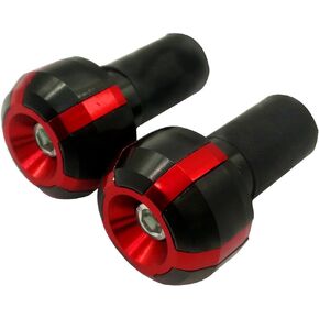 Kyobusa Universal Anti-Vibration Handlebar Grips Plugs Motorcycle Street Bike Bar Ends 7/8"(22mm) Fits for Honda Kawasaki Suzuki Yamaha BMW Ducati Triumph Red