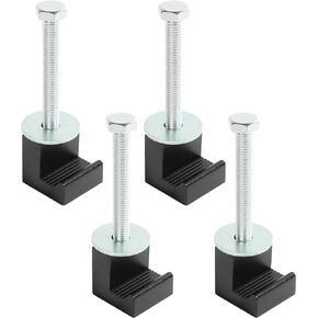 4PCS Truck Tool Box Mounting Kit,Universal Pickup Truck Tool,Car Accessories Pickup Truck Tool Box Tie Downs Aluminum J Hook Crossover with Screws and Washers,Fix Toolbox and Truck Position