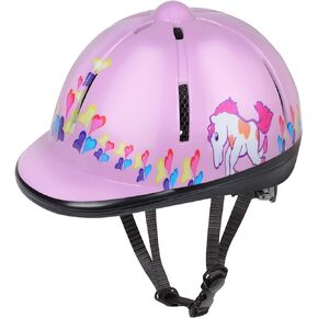 Horse Riding Safety Helmet,Protective Head Gear Horseback Helmet for Equestrian Riders for 2 to 6 Year olds (Small, Pink)