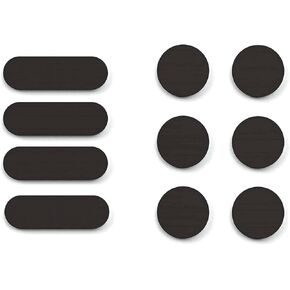 Universal Webcam Covers - Privacy Protection Accessory, No Residue Application, Safe Screen Closure - Dots and Bars, 20 Pieces - Black