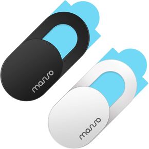 MOSISO Webcam Cover Slide, 0.027 inch Sliding Blocker Laptop Camera Cover Lens Blocker Shell Sticker Compatible with MacBook Air/Pro/Tablet/Notebook Ultra Thin Privacy Security Protector(2 Pack)