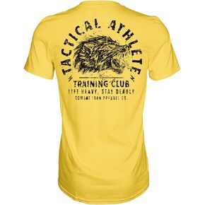 Combat Iron Tactical Athlete Training Club Wolf Edition Men’s Graphic Short Sleeve T-Shirt - Athletic FIt Tees Men